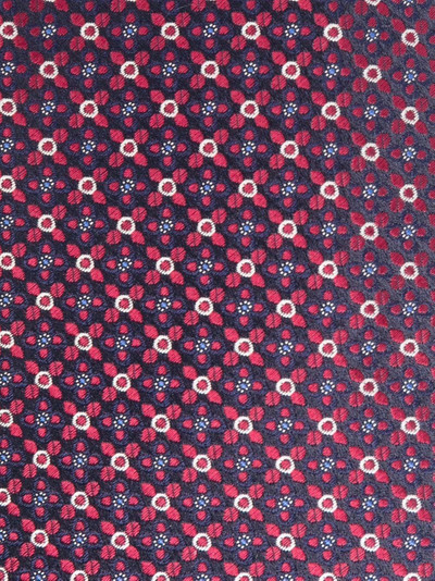 Canali geometric-pattern silk tie outlook