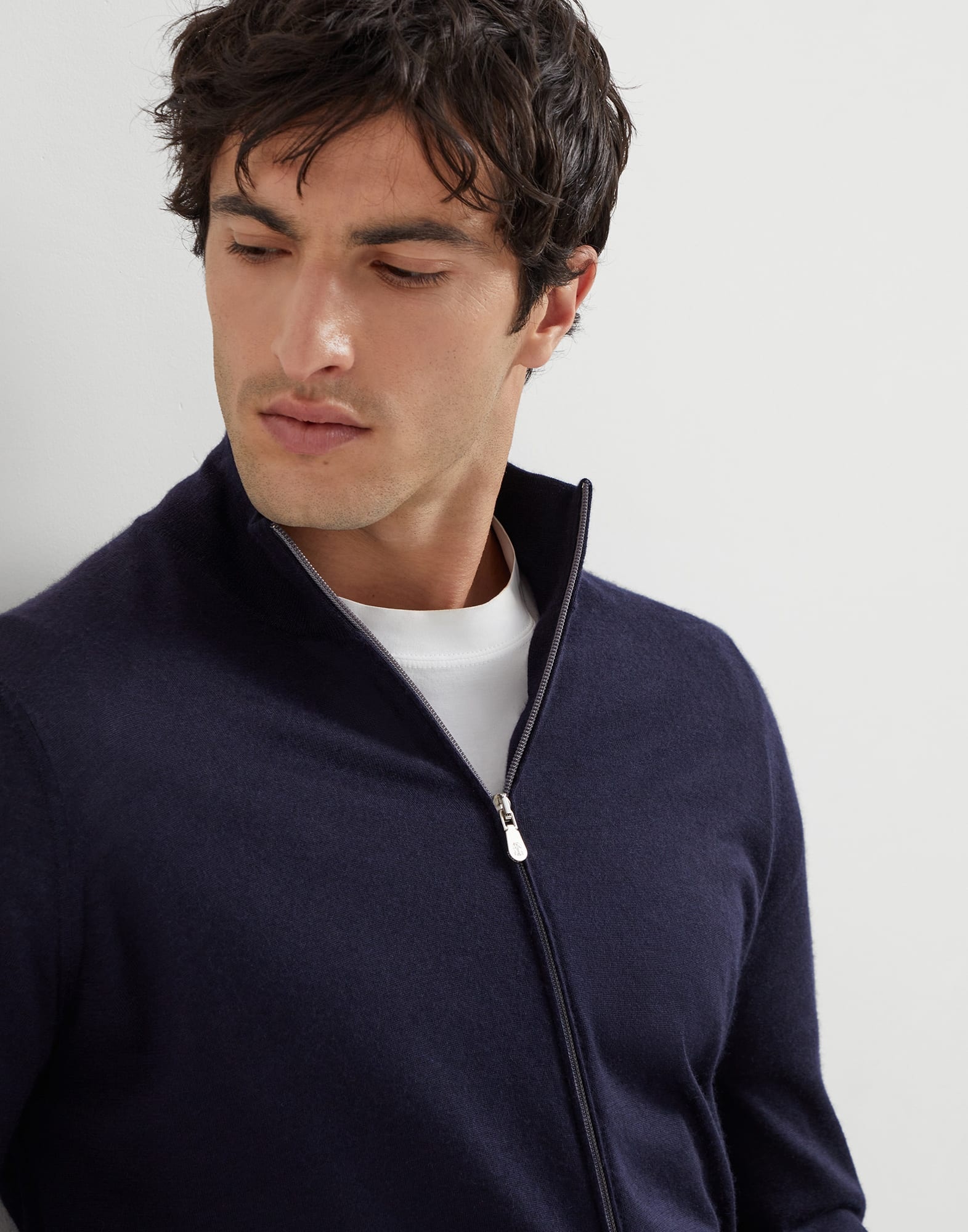 Cashmere and silk lightweight cardigan with zipper - 3