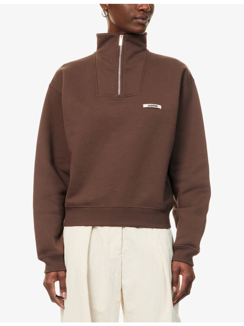 Le Camionneur High-Neck Cotton Sweatshirt - 3