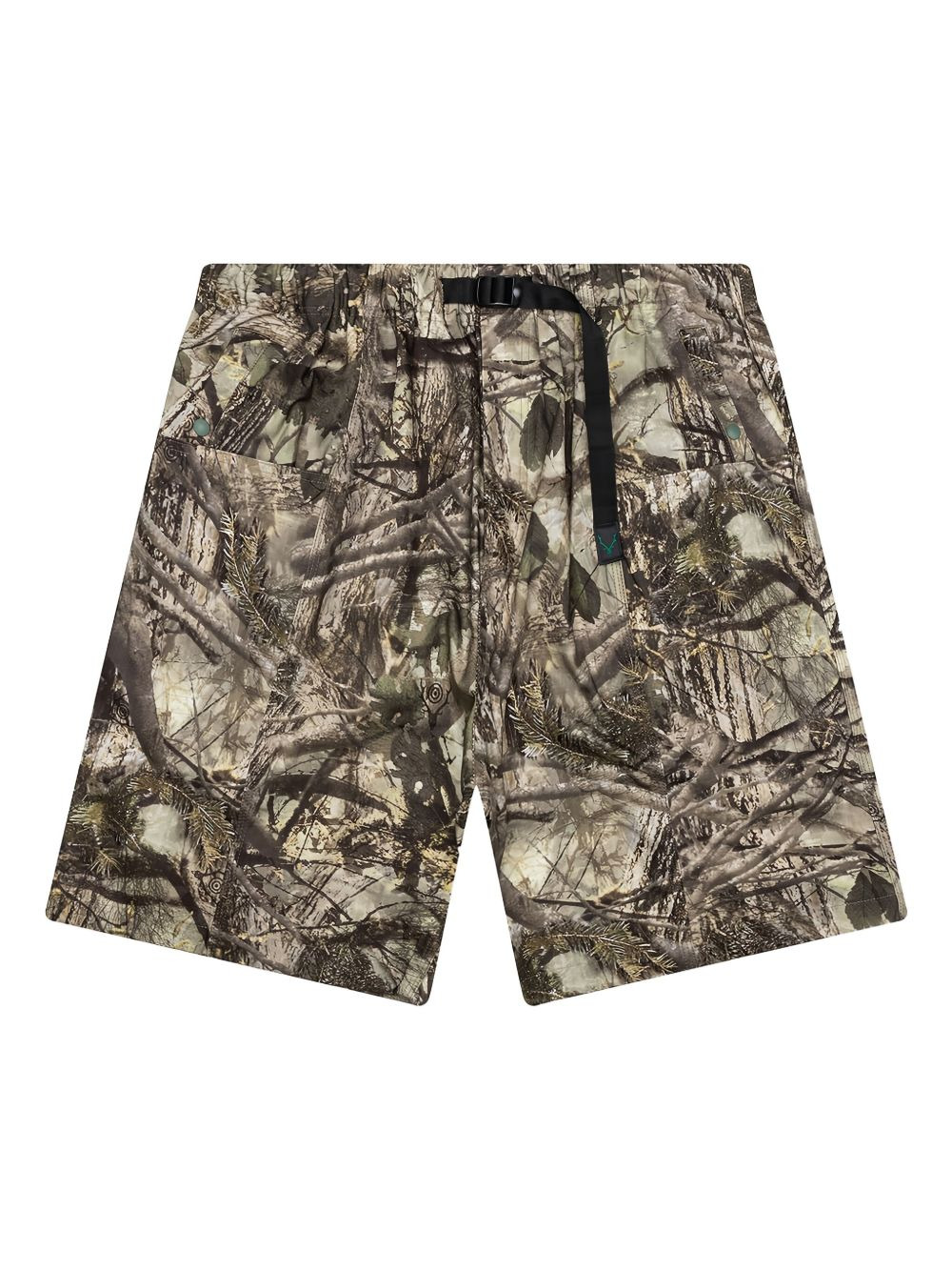 camouflage belted shorts - 1