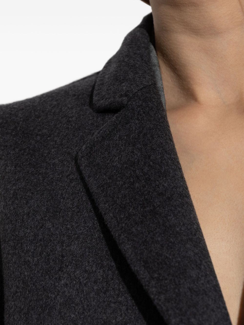 single-breasted wool coat - 5