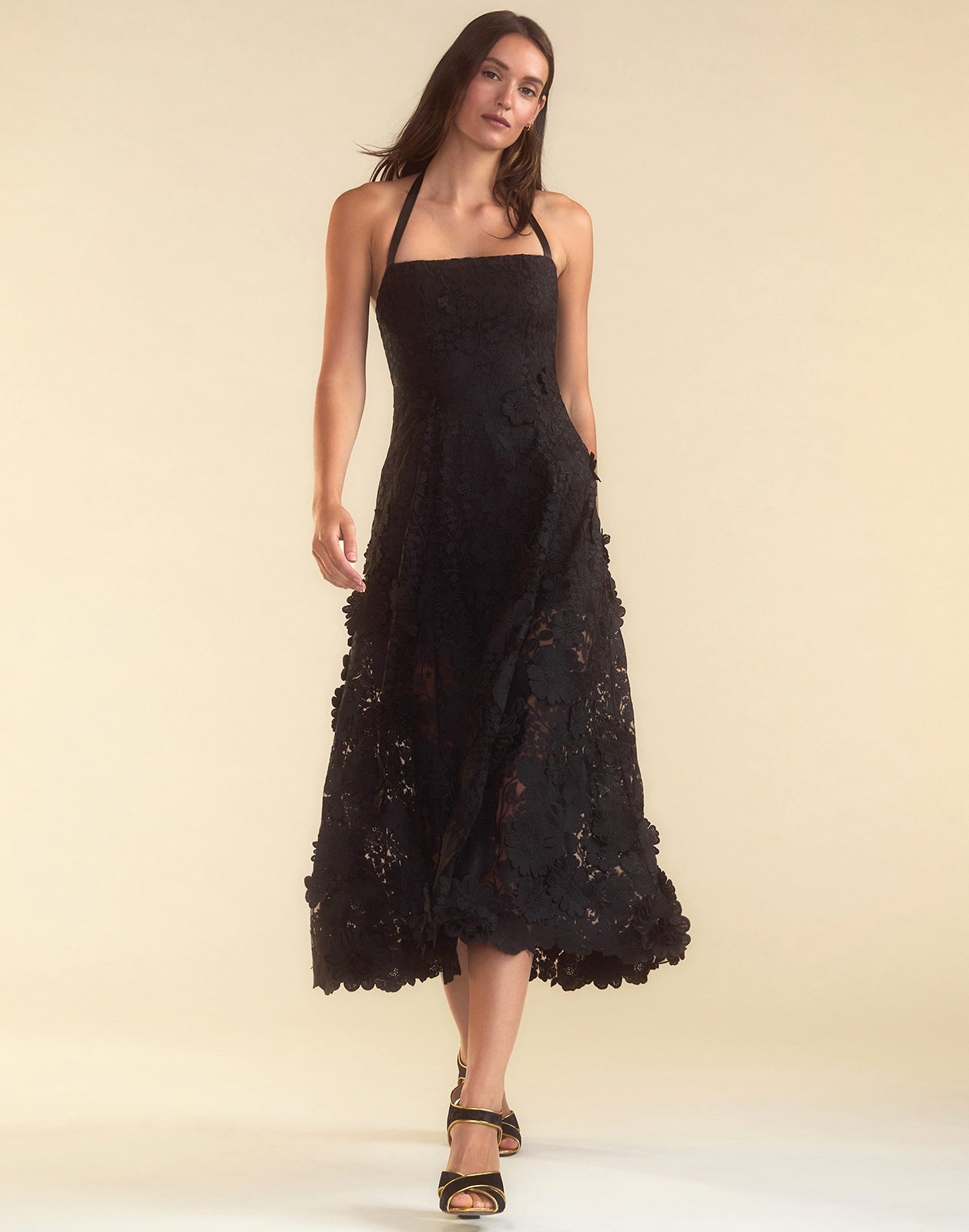 Blooming Lace Halter Dress - 3