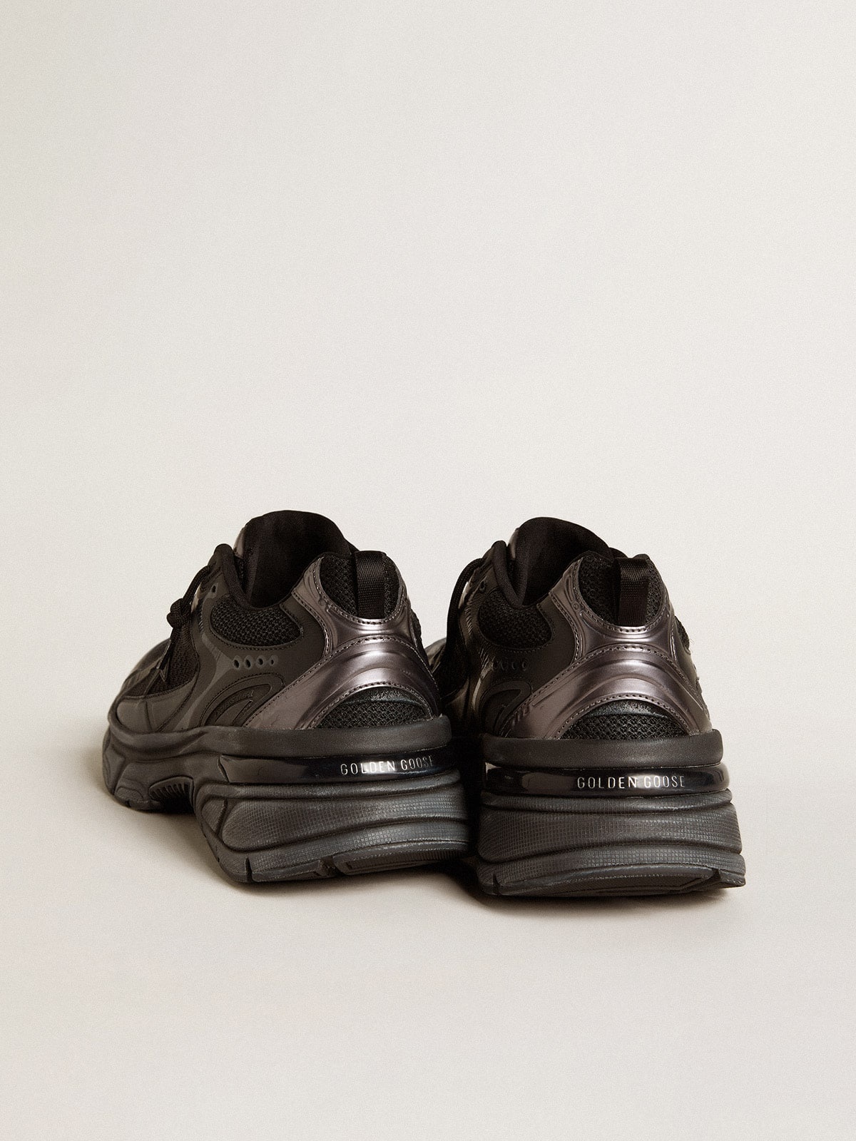 Women’s Lightstar with black leather and mesh upper and black star - 5