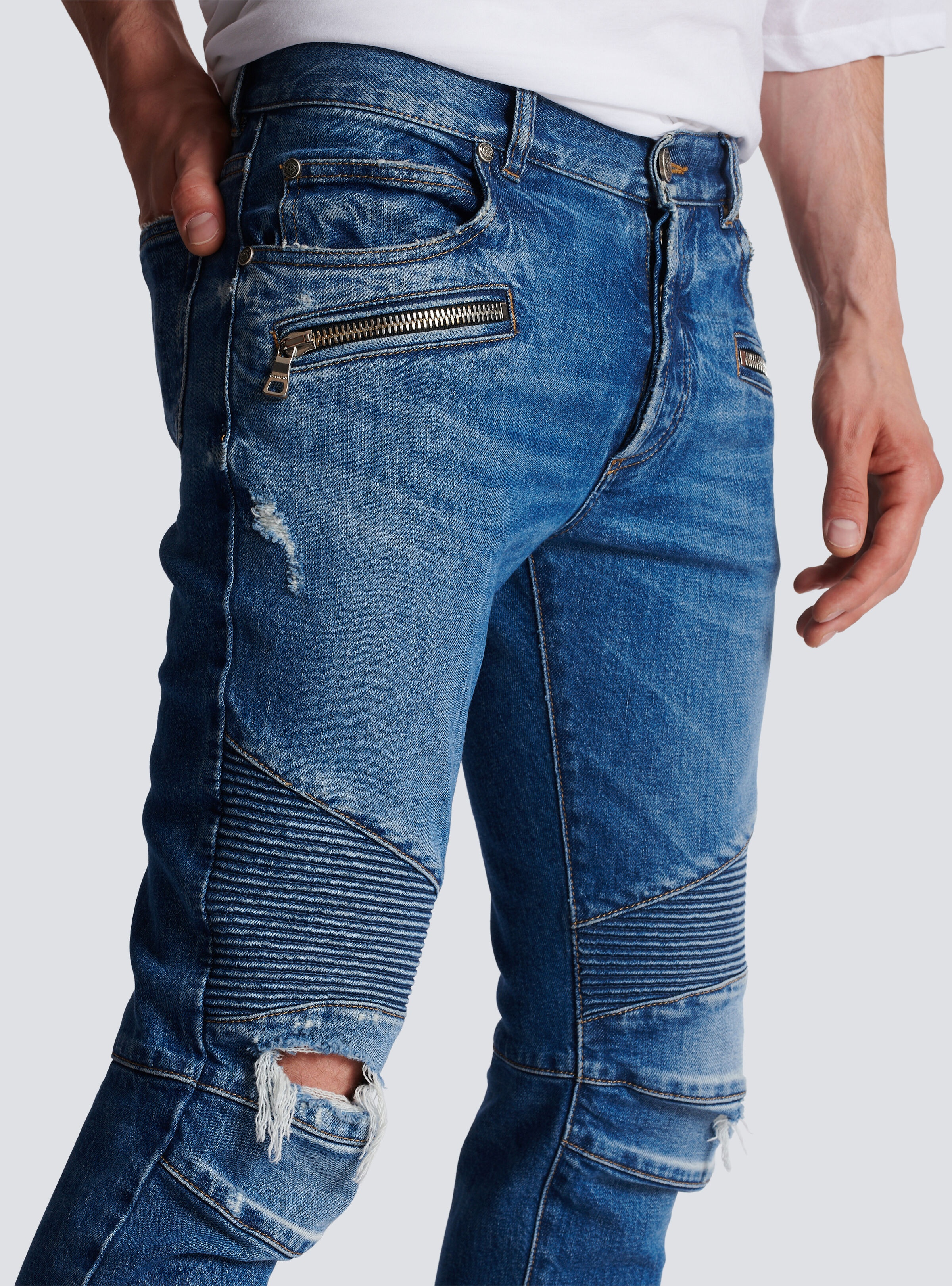 Slim-fit cotton jeans - 6