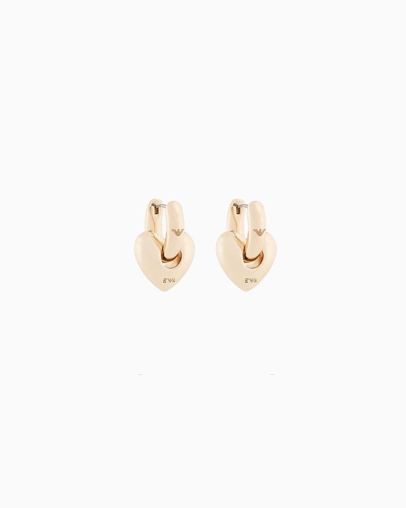 GOLD-TONE BRASS HOOP EARRINGS 1