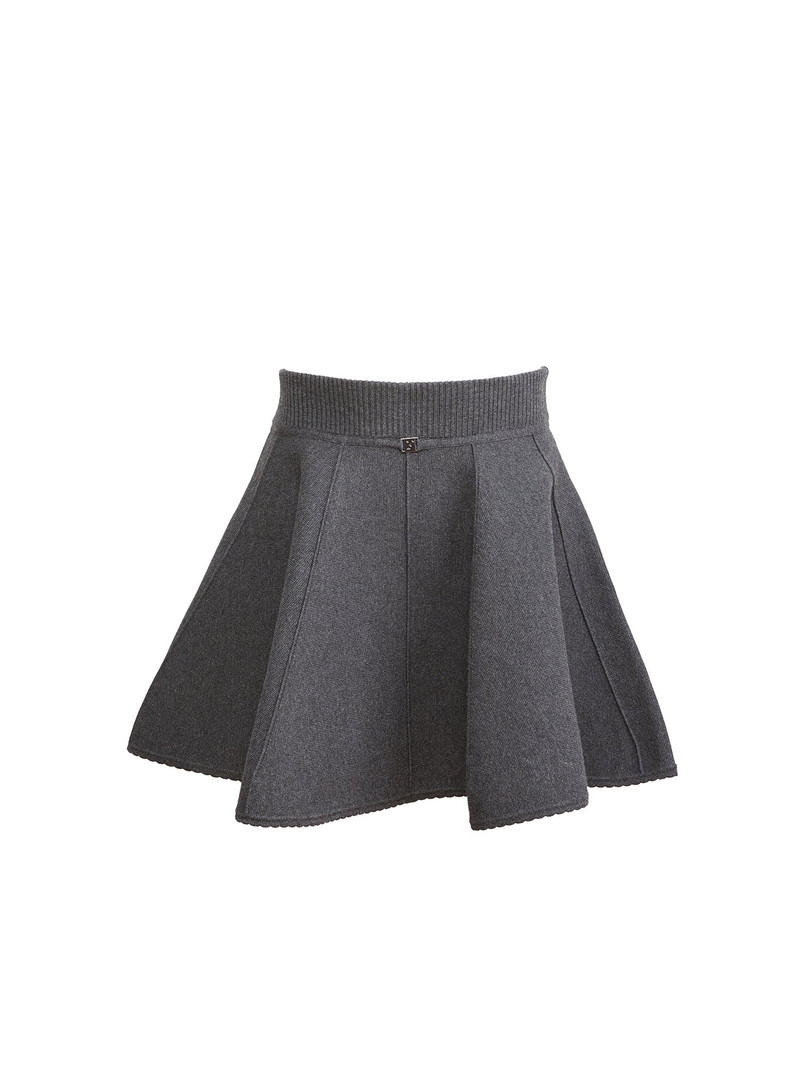 Knit Flared Mini Skirt 3