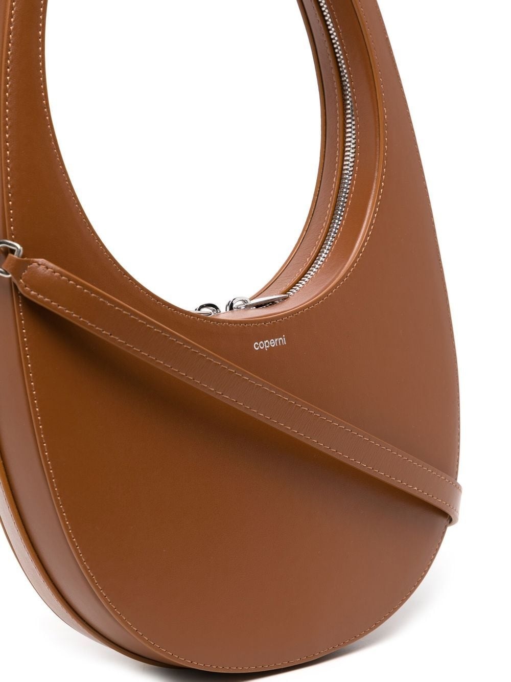 curved leather crossbody bag - 4