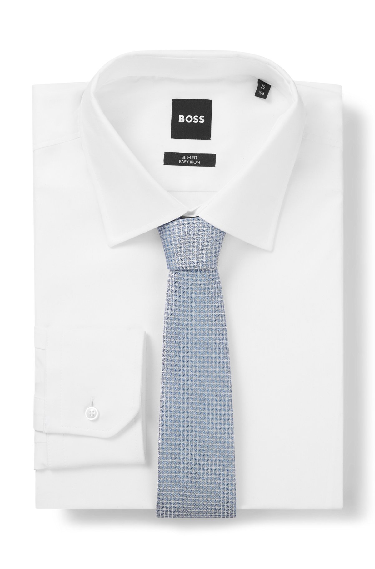 SILK-BLEND TIE WITH MICRO PATTERN - 3
