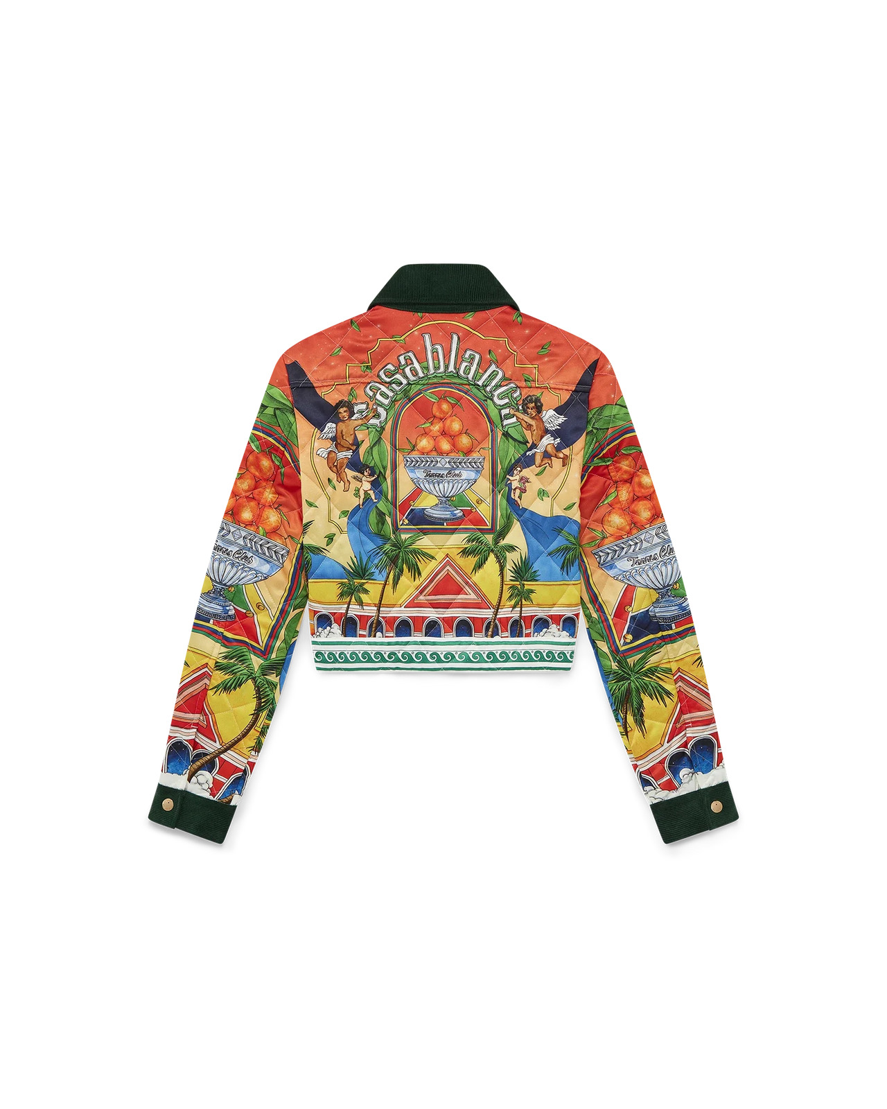 Triomphe D'Orange Quilted Cropped Jacket | Casablanca Paris - 6