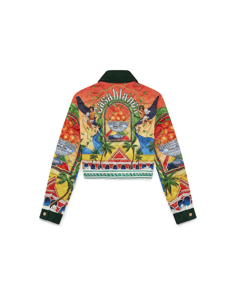 CASABLANCA Triomphe D'Orange Quilted Cropped Jacket | Casablanca Paris outlook