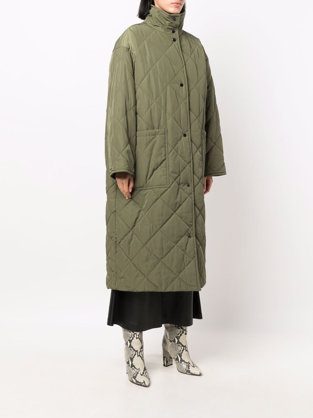 recycled polyester quilted coat - 3