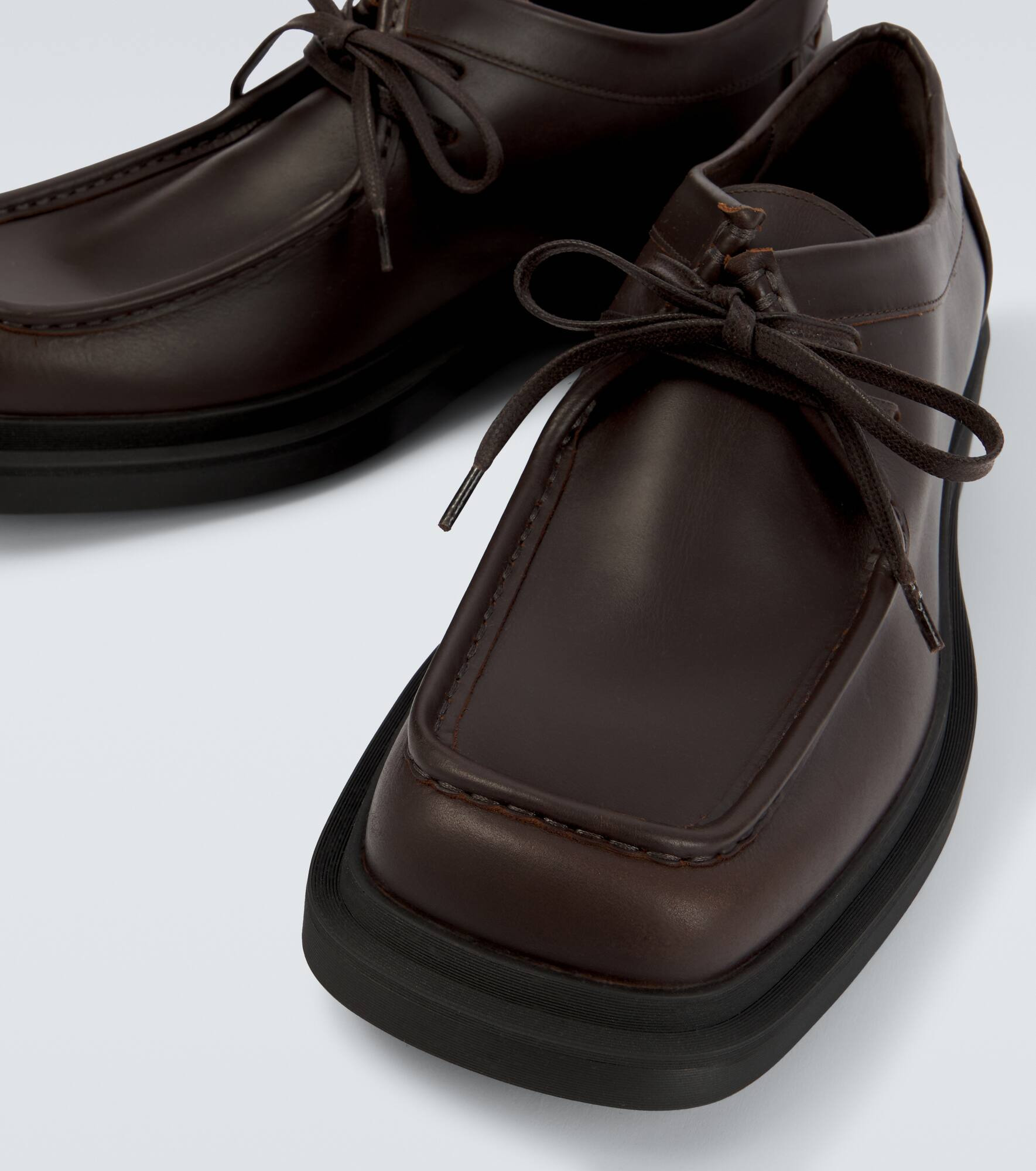 Ben Intrecciato leather lace-up shoes - 3