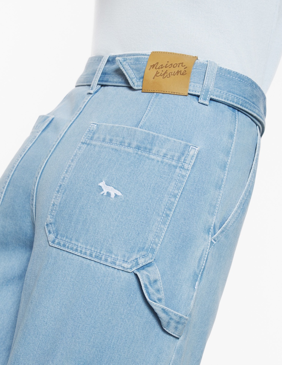 BELTED UTILITY DENIM PANTS - 4