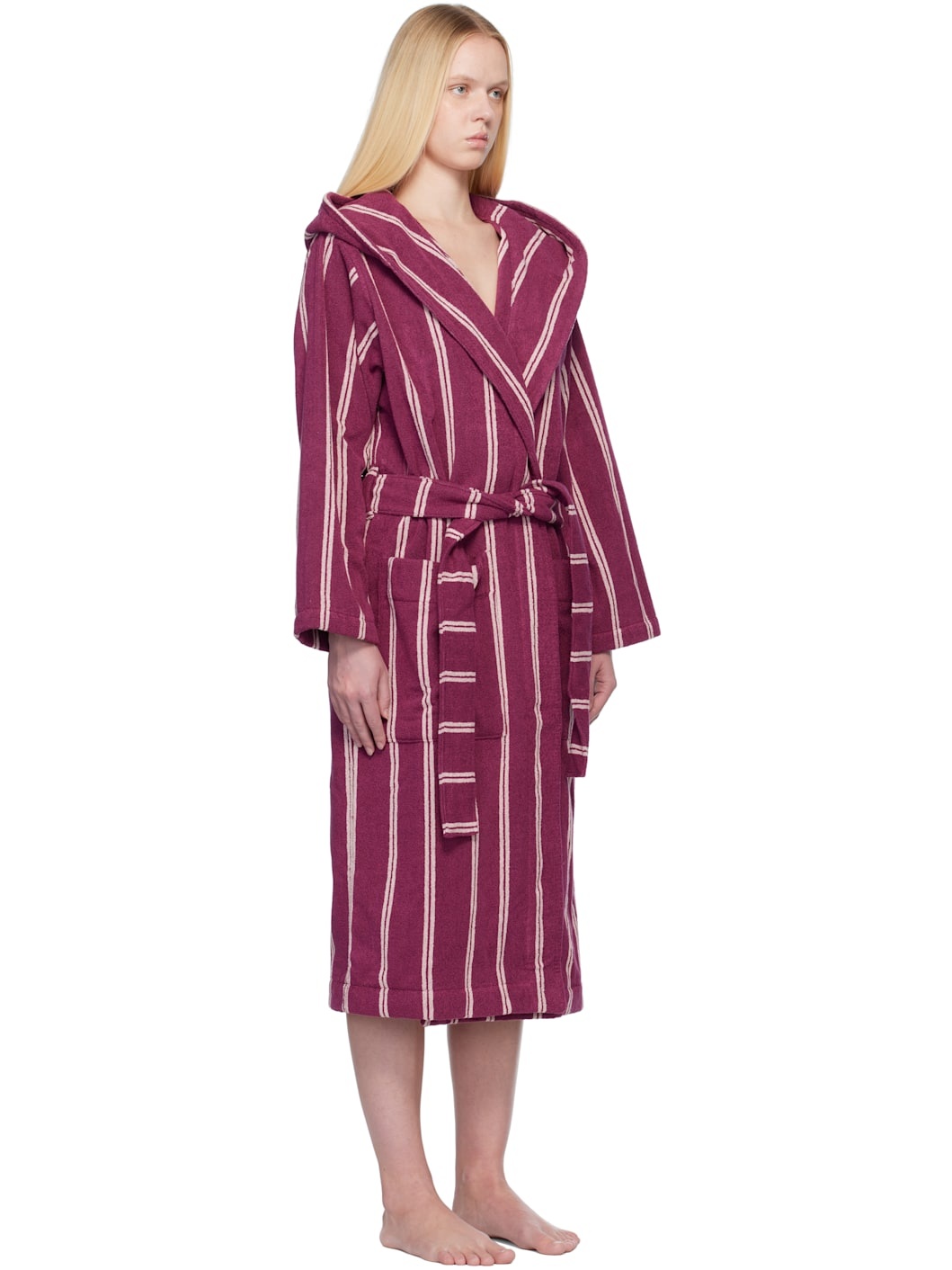 Purple Terry Hooded Bathrobe - 2