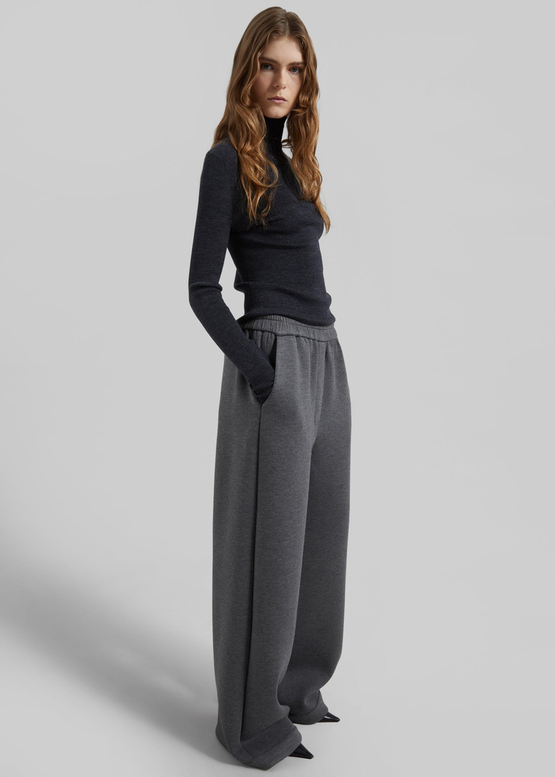 Mirca Neoprene Elastic Pants - Dark Grey 3