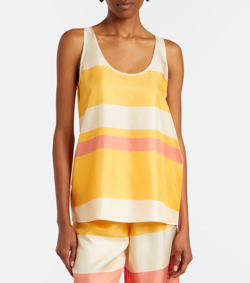 ERES Sorbets striped silk twill top outlook