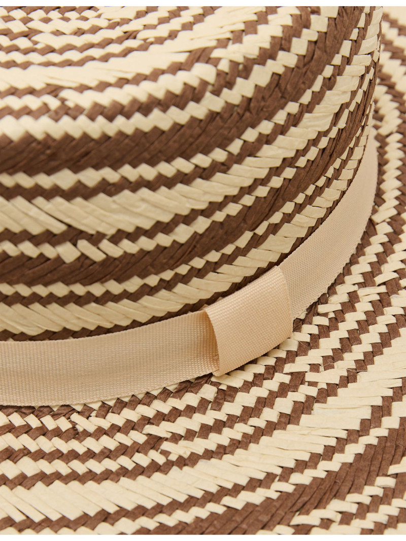 REISS Tatiana Striped Straw Sun Hat outlook
