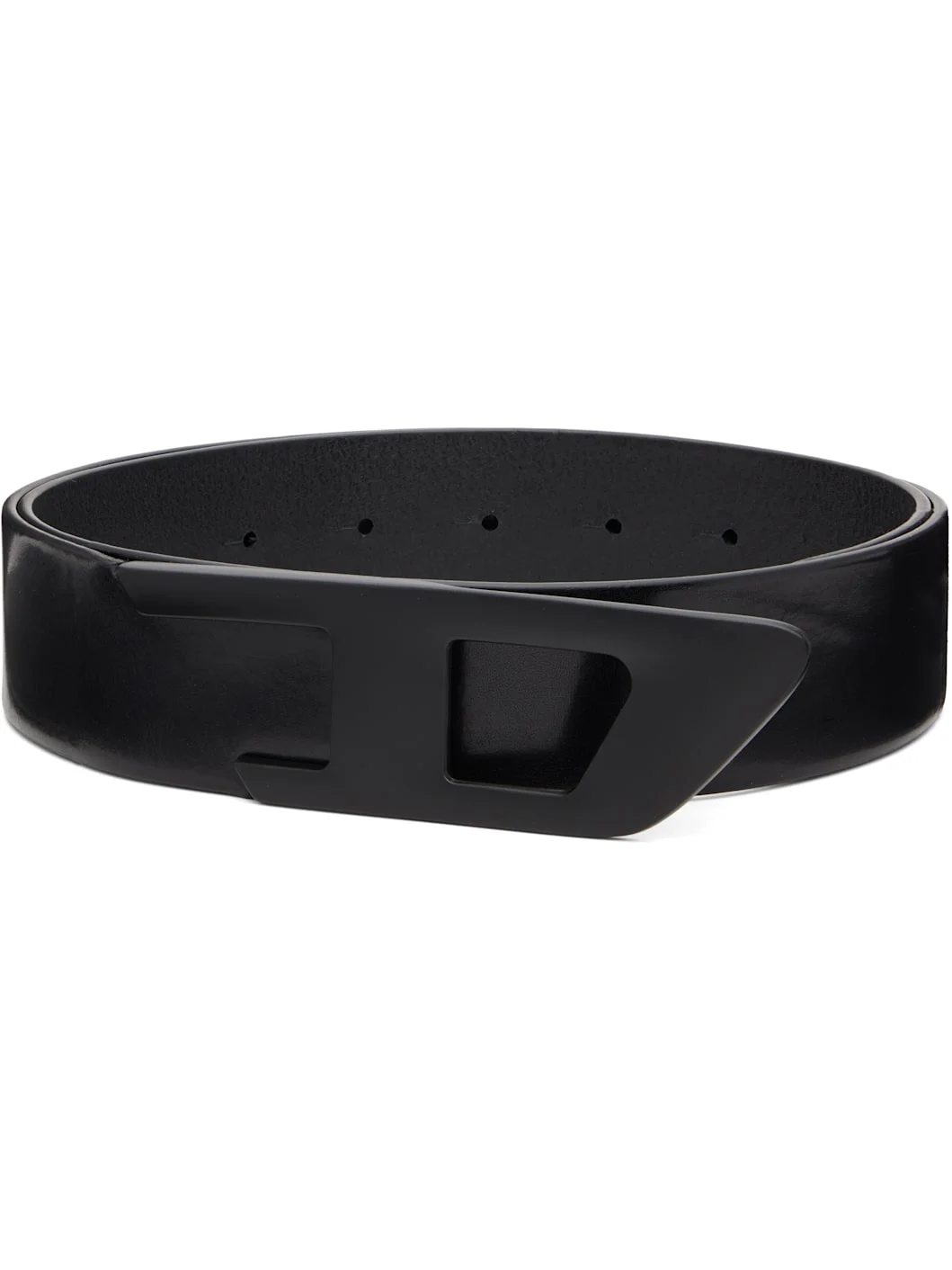 Black 4cm Leather Belt - 1