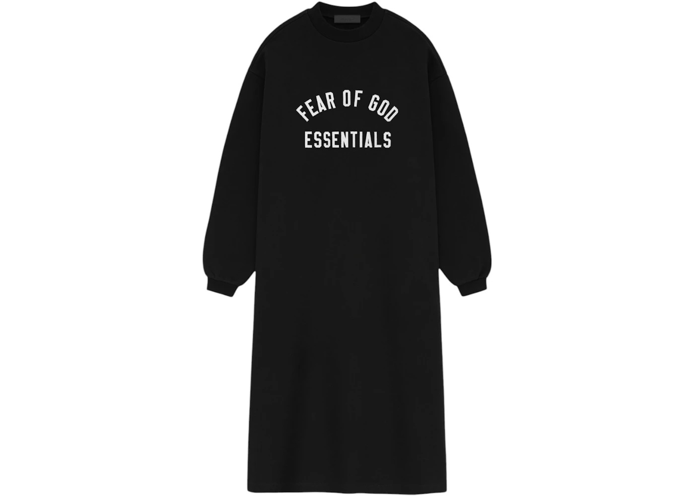 Fear of God Essentials Women's Fleece Crewneck Dress (FW24) Black - 1