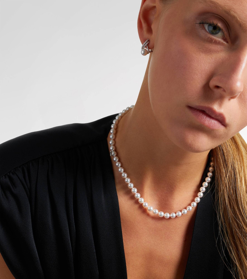 MIKIMOTO 18kt white gold necklace with pearls outlook