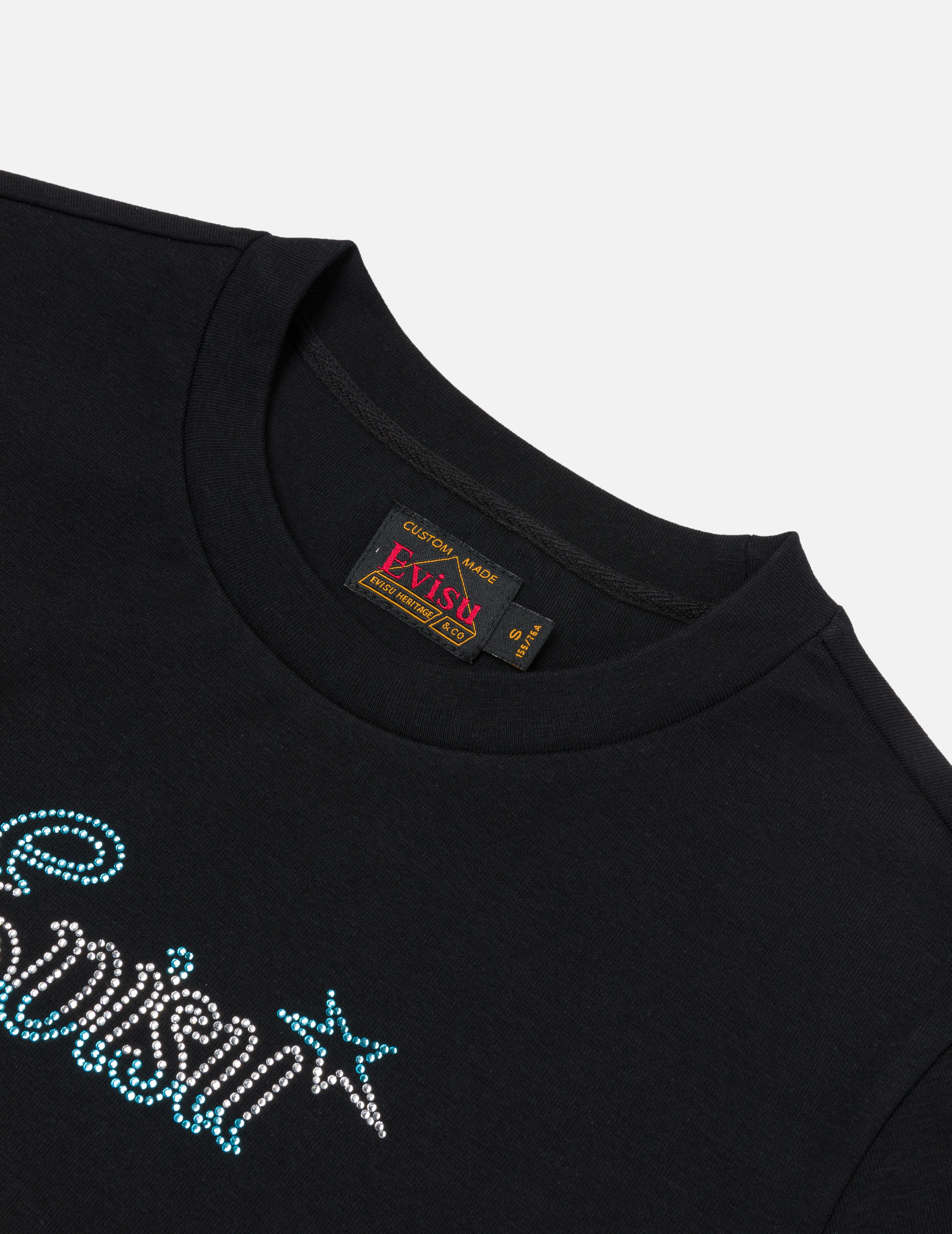 Logo and Starfish Rhinestone Slim Fit T-Shirt - 6