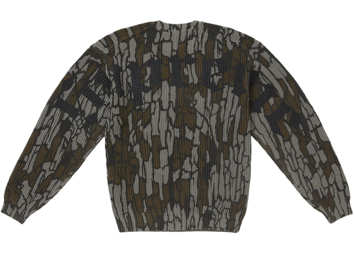 Supreme Old English Printed Sweater Mossy Oak Trebark Camo - 1