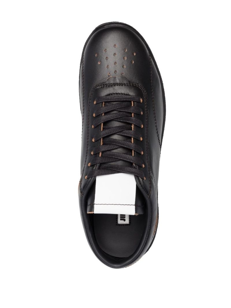 lace-up leather sneakers - 7