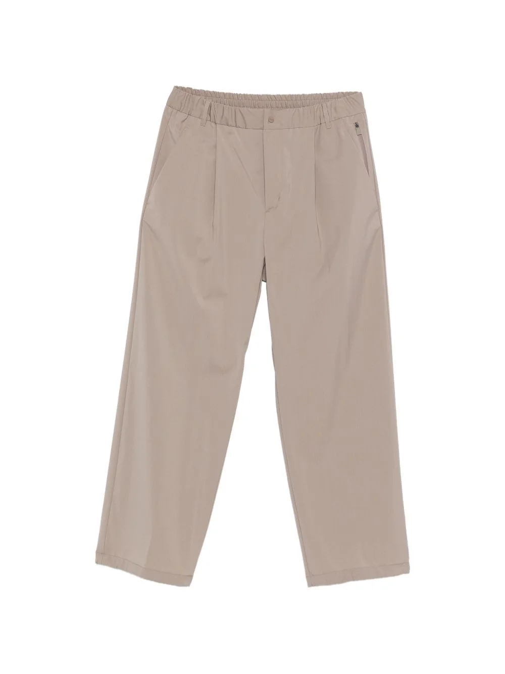 pleated elasticated-waist trousers - 1