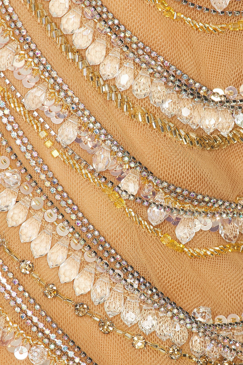 LAPOINTE Draped Crystal Embroidery V Neck Tank Top outlook