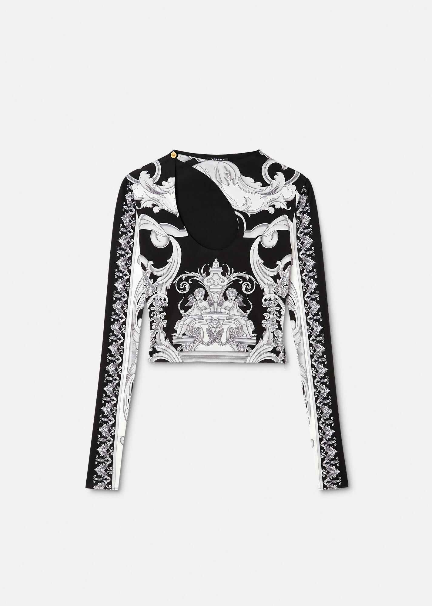 Silver Baroque Cut-out Shirt - 1