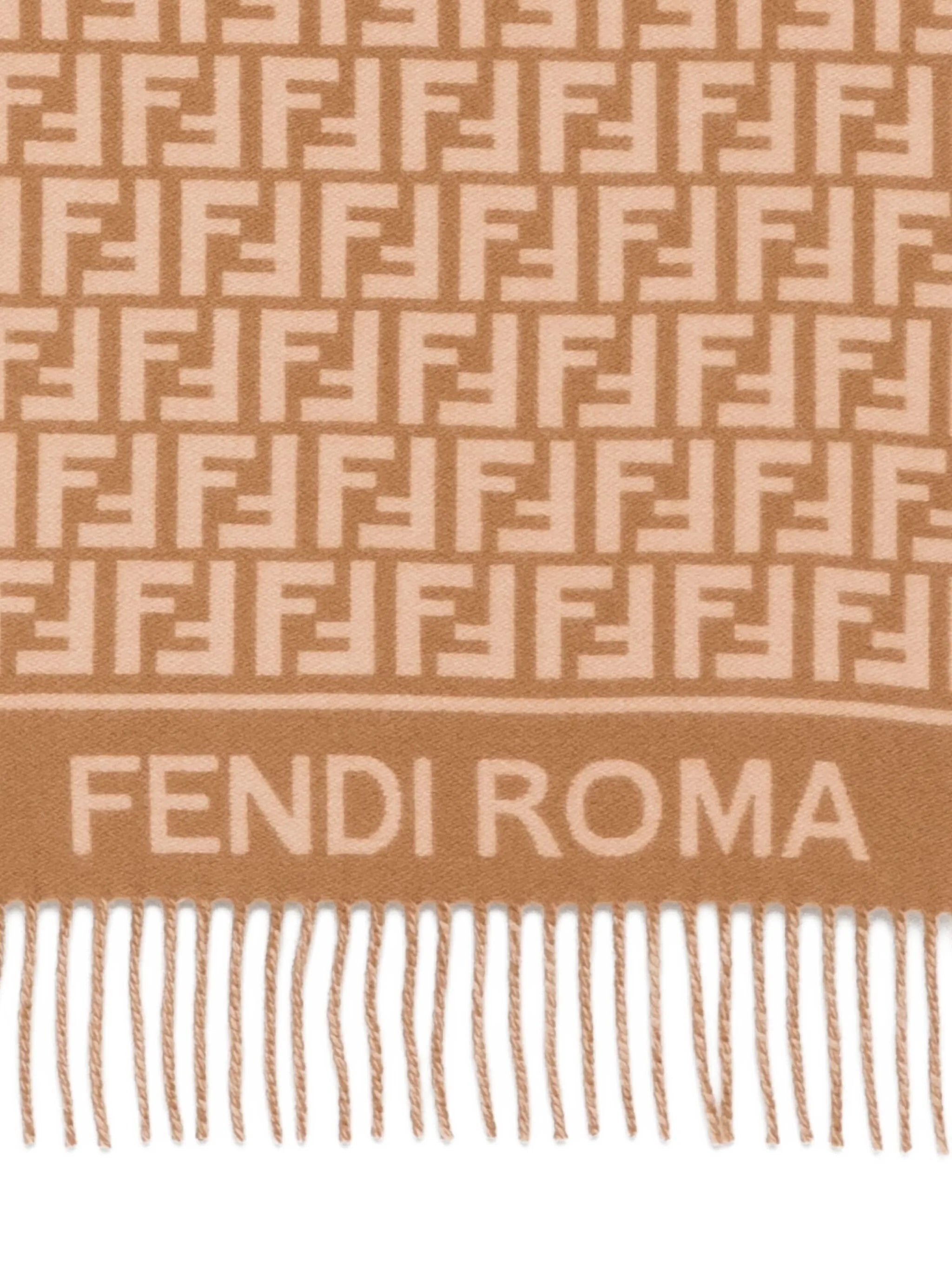 Fendi Logo-detail Fringed Scarf - 2