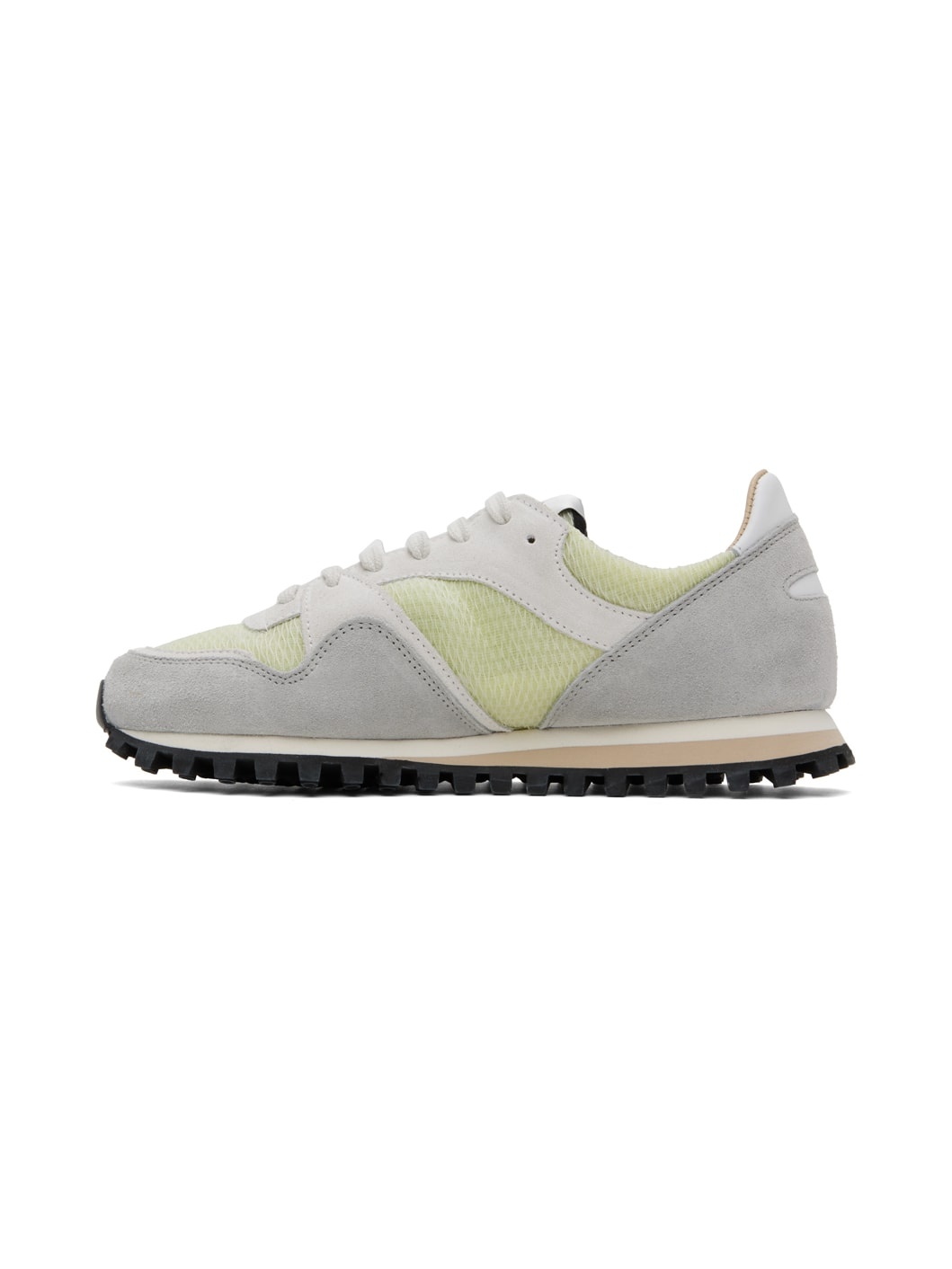 Green & Gray Marathon Trail Low Transparent Sneakers - 3