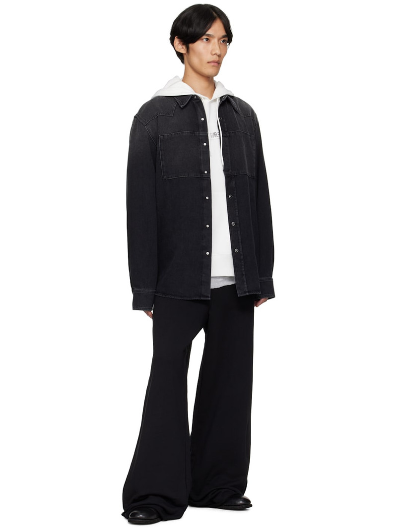 MM6 Maison Margiela Black Long Sleeve Denim Shirt outlook