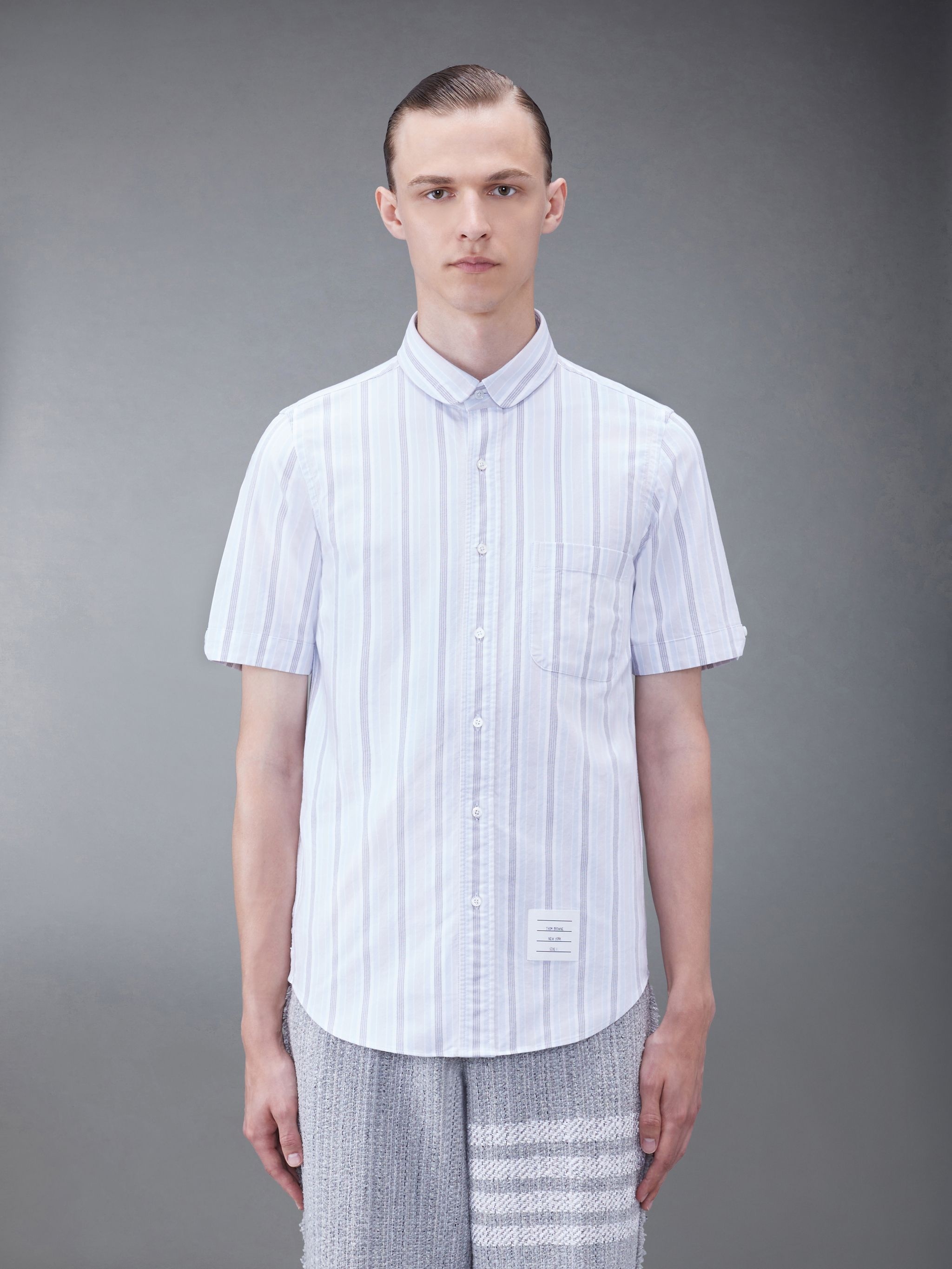 Stripe Oxford Short Sleeve Shirt - 2