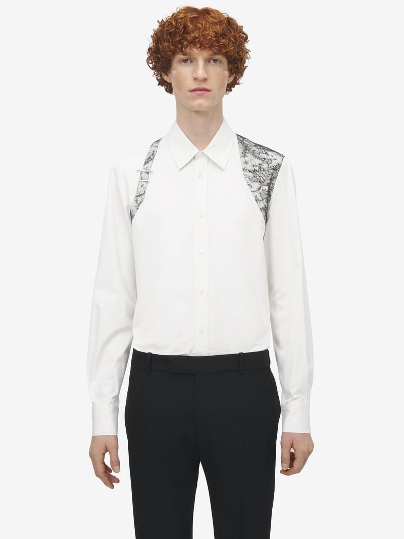 Alexander McQueen Floral Lace Harness Shirt outlook
