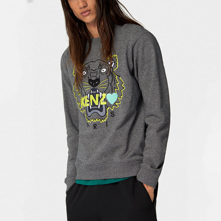 KENZO Love Large Tiger Head Embroidered Sweatshirt 'Dark Grey' F965SW0184X4-98 - 4