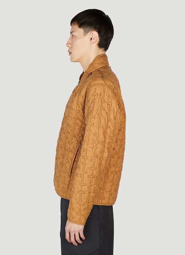 Quilted Liner Jacket in Light Brown - 3