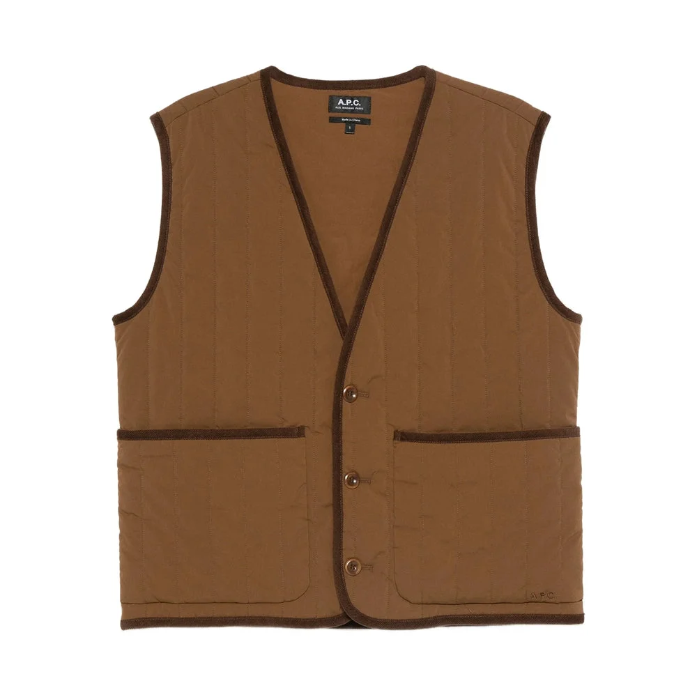 A.P.C. Brown Jackets - Waistcoat & Gilets Women - 1