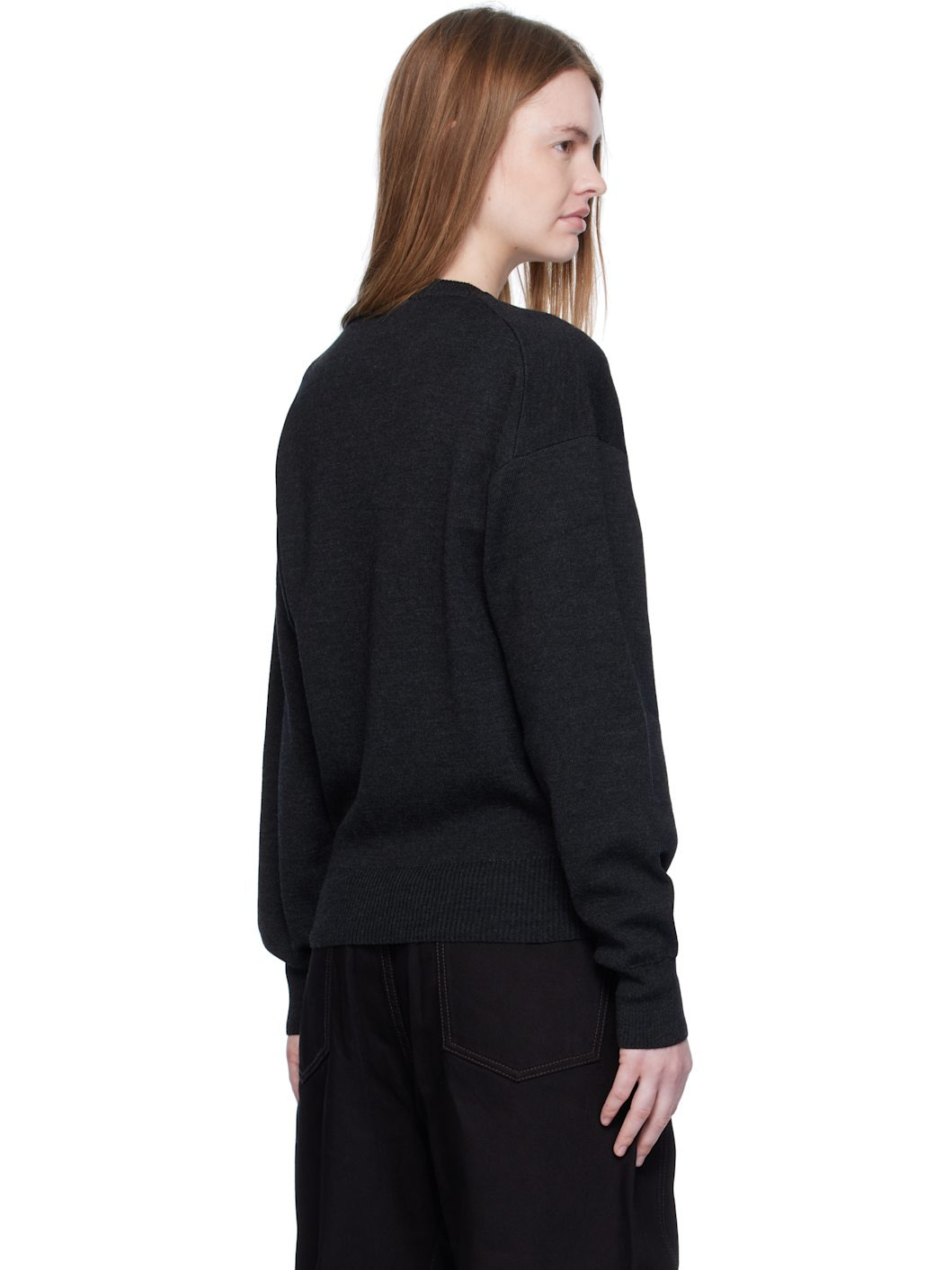 Black V Neck Sweater - 3