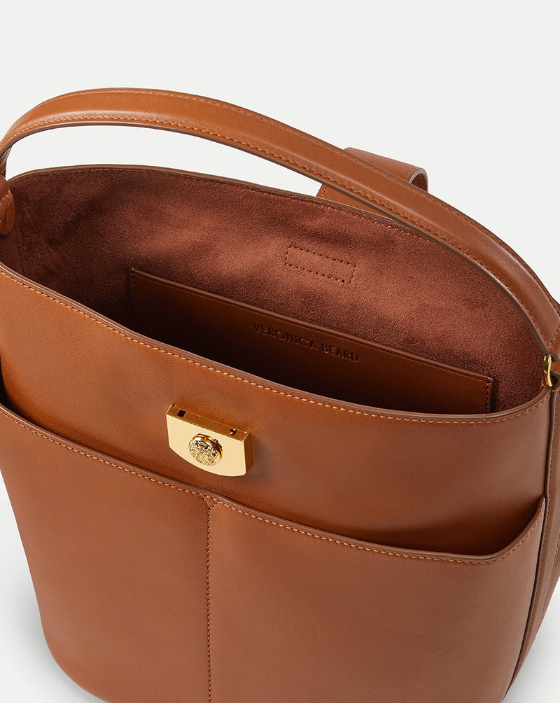 LARGE CREST LOCK BUCKET BAG 4