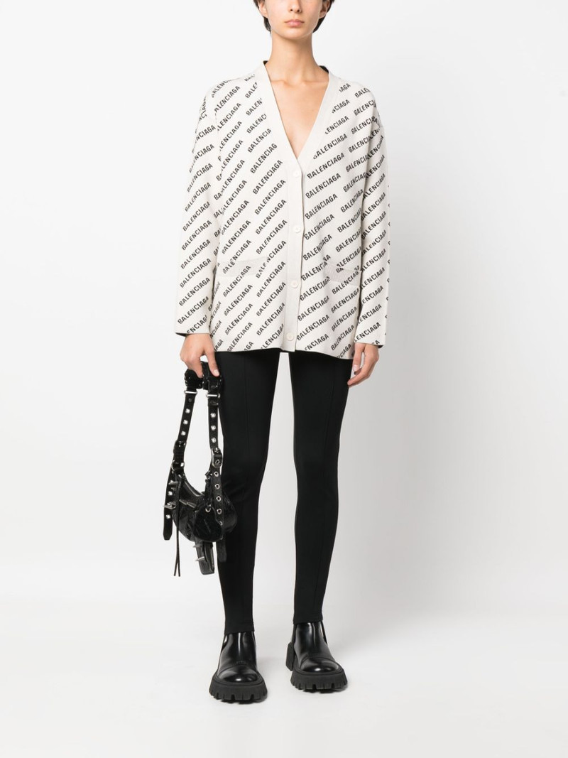 BALENCIAGA logo-print cardigan outlook
