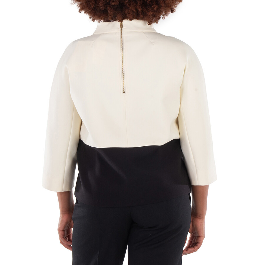 Max Mara Curacao Colorblock Stretch Virgin Wool Top - 6