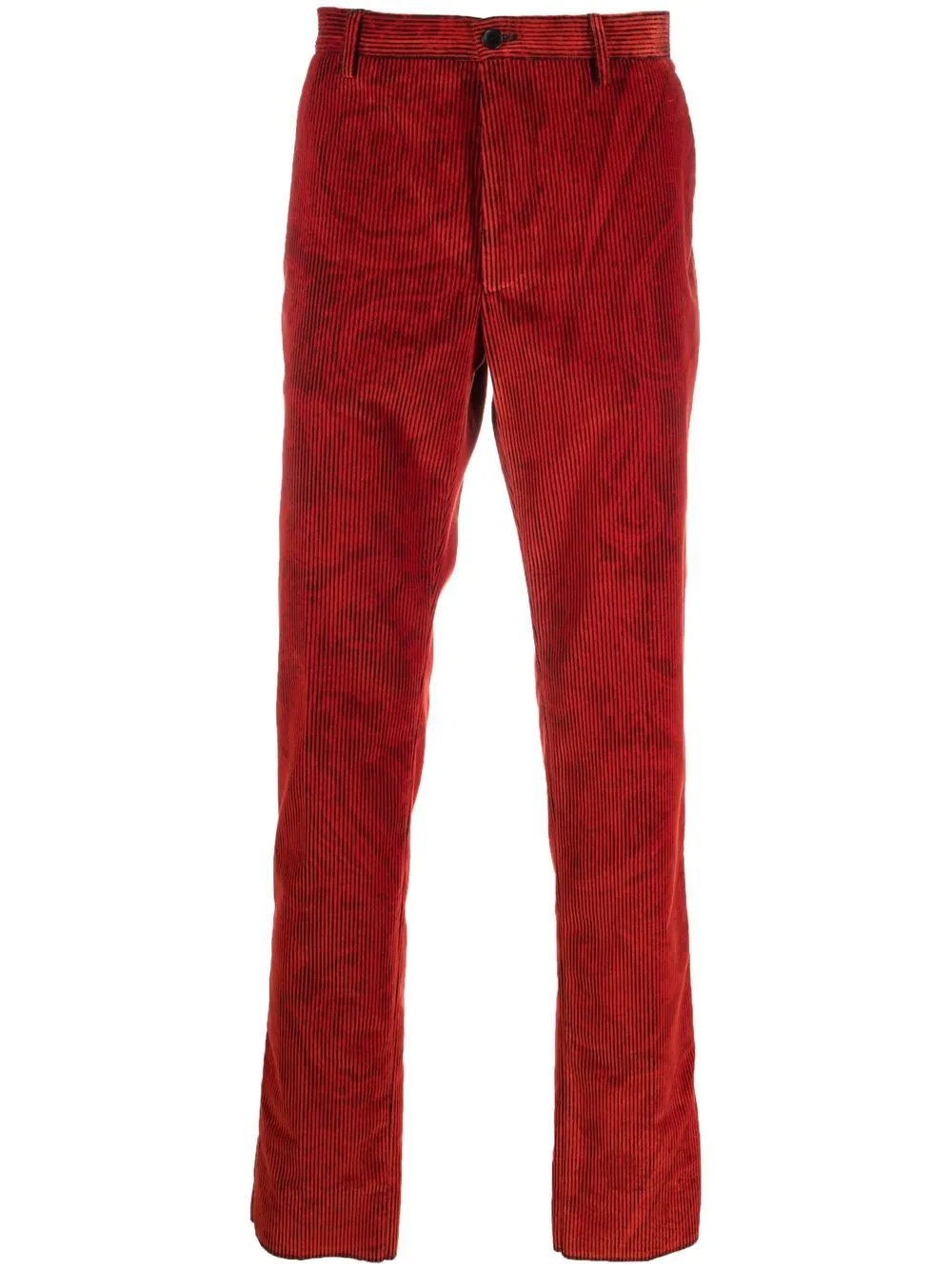 paisley-print corduroy trousers - 1