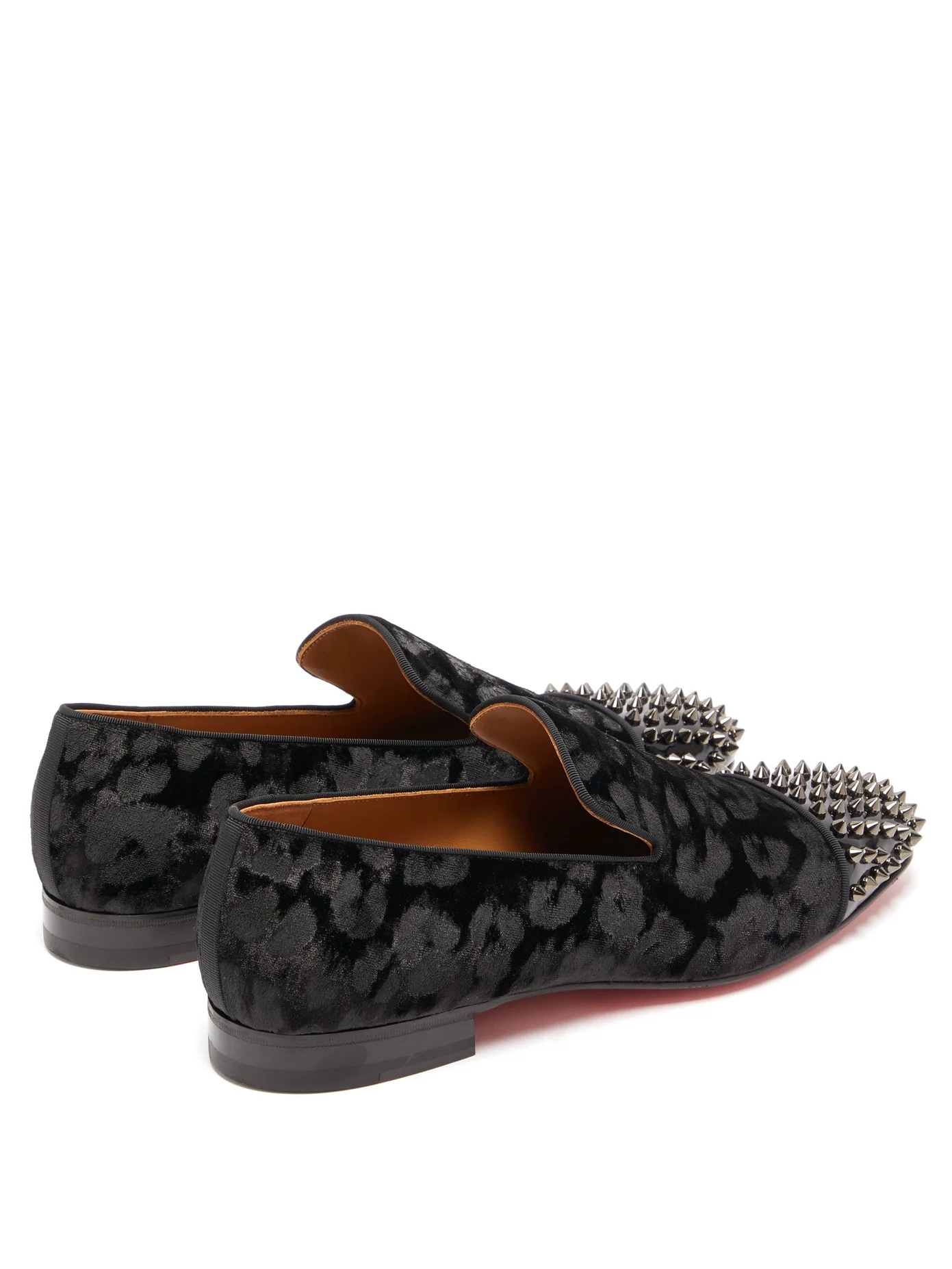 Spooky leopard-devoré velvet loafers - 4