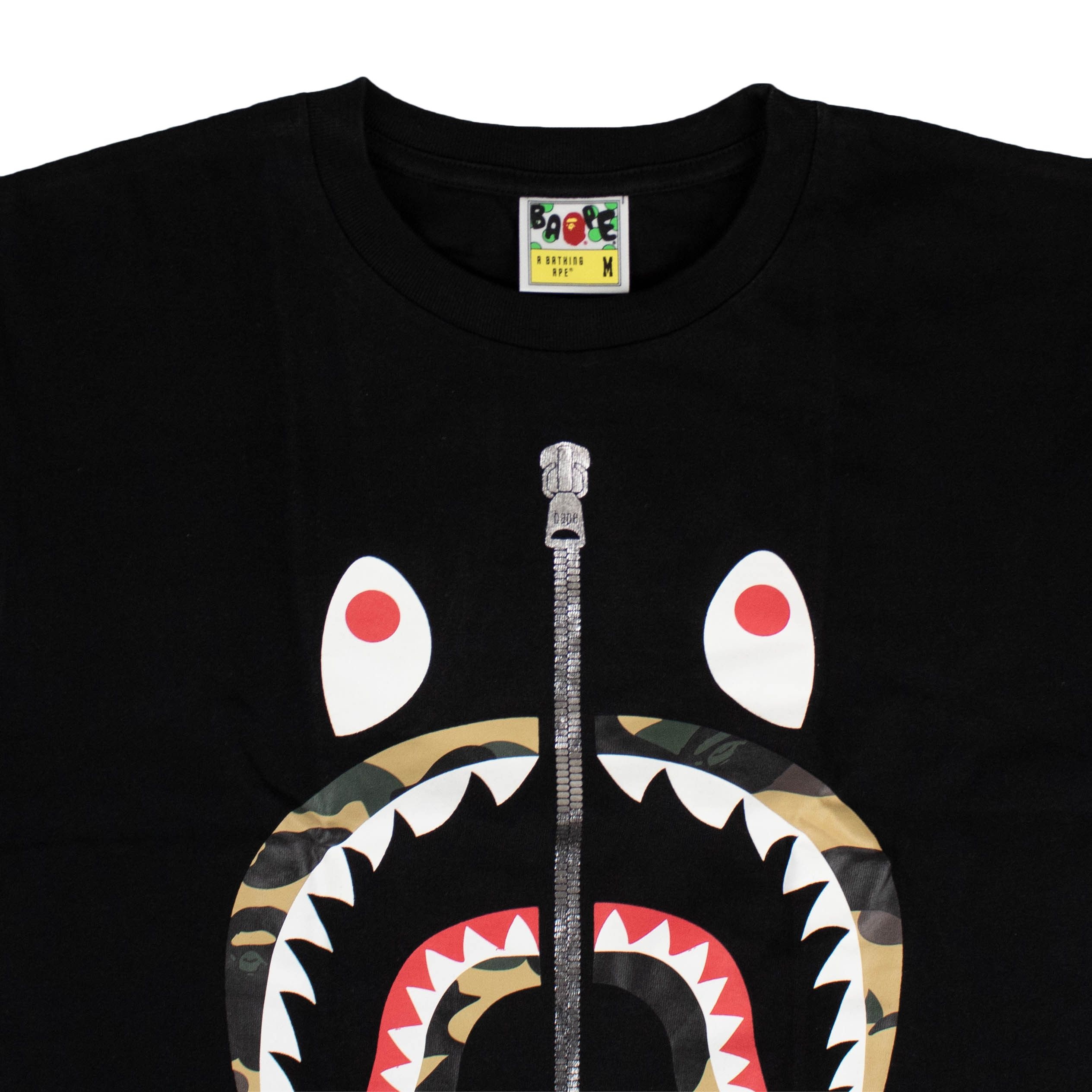 BAPE 1st Camo Shark Tee 'Black/Yellow' - 3