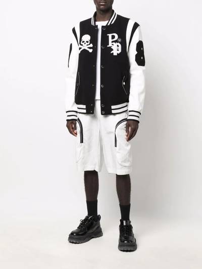 PHILIPP PLEIN patch-detail varsity jacket outlook