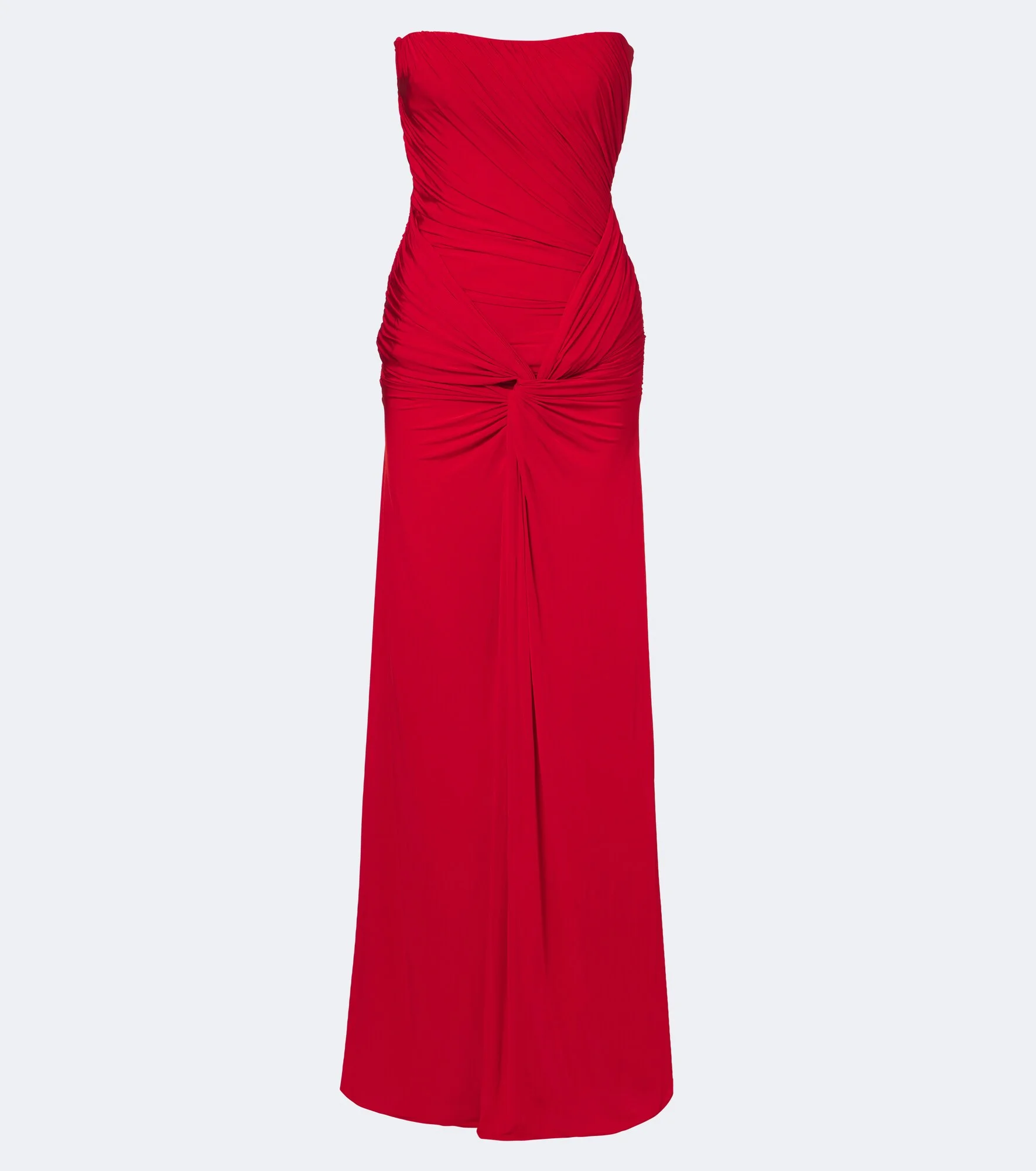 Gathered ruched jersey gown - 1