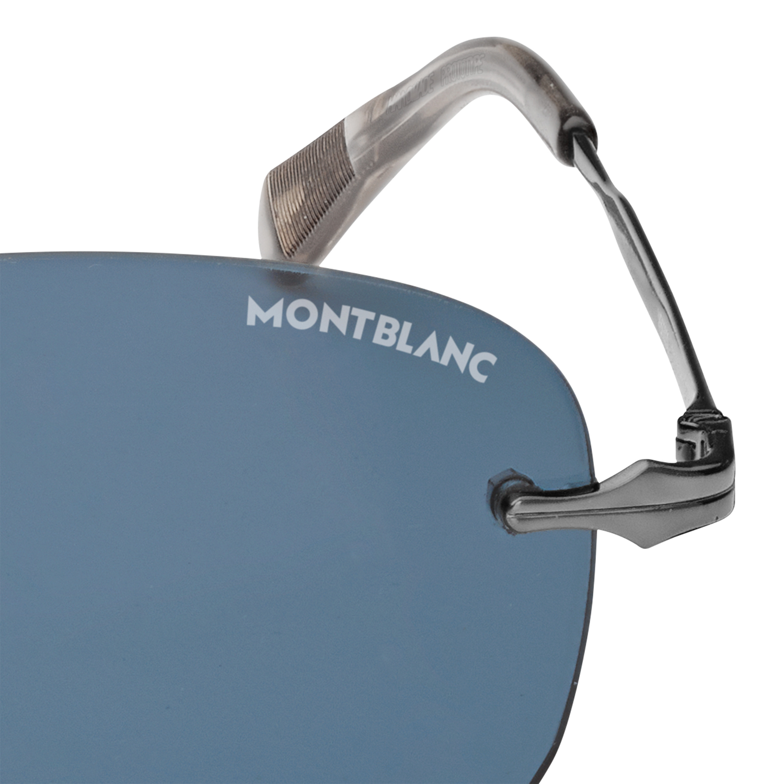 Rectangular Sunglasses with Silver-Colored Metal Frame - 3