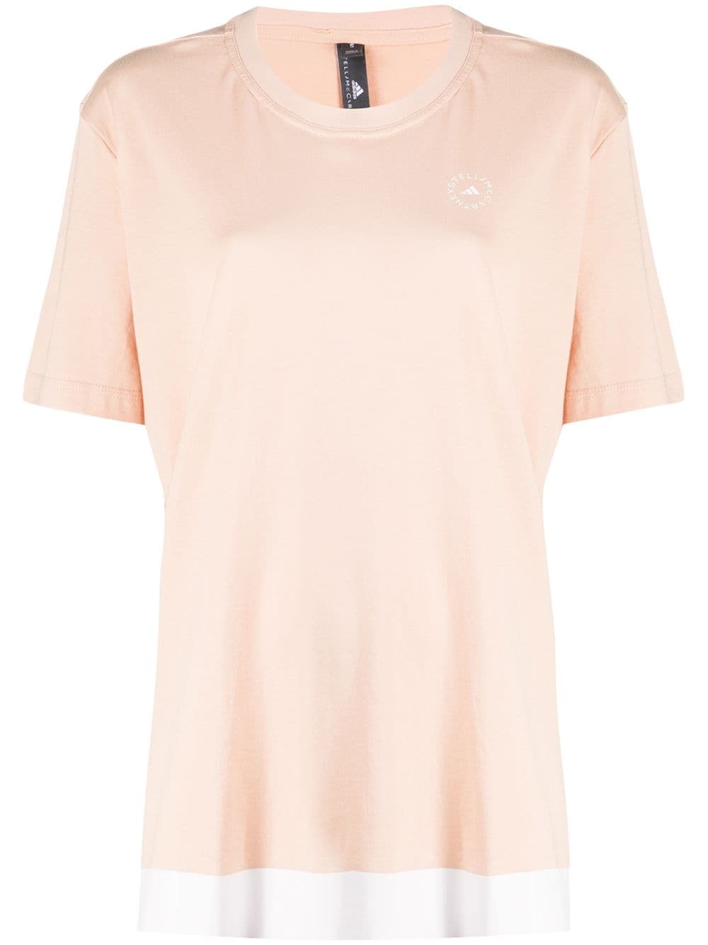 contrast-hem organic-cotton T-shirt - 1