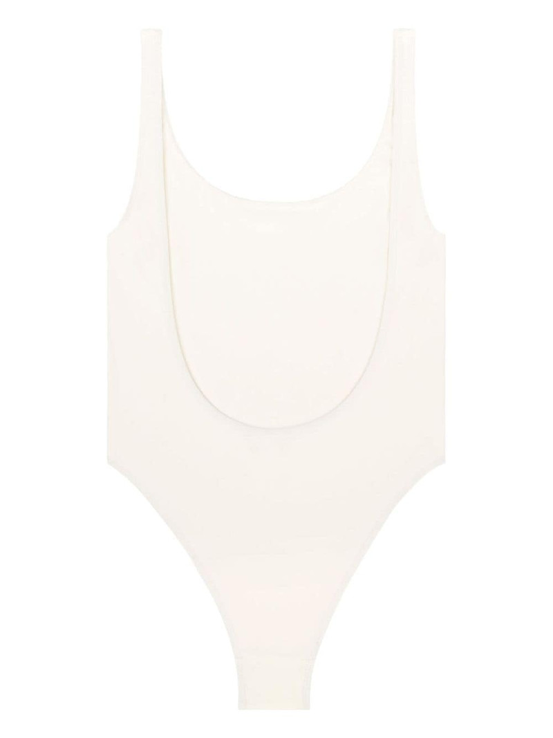 Sporty & Rich Carla logo-print swimsuit outlook